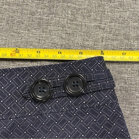 Ann Taylor geo shape print skirt womens size 10 pockets pleat and button detail - Picture 6 of 7